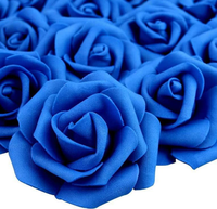 Têtes de fleurs de rose en mousse PE vibrantes de 7 cm - Fleurs artificielles imperméables pour mariage, Saint-Valentin et Thanksgiving, décoration de la maison