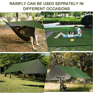 KingGear <span class=keywords><strong>Hamac</strong></span> de camping <span class=keywords><strong>avec</strong></span> moustiquaire Bâche anti-pluie Portable Simple Double <span class=keywords><strong>Hamac</strong></span> Tente <span class=keywords><strong>avec</strong></span> sangle d'arbre - Product Image 4