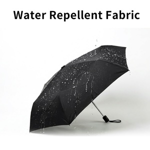 Mini Folding Umbrella 3 Fold Lightweight Travel Umbrella UV Protection Rain Umbrella with Fiberglass <b>Frame</b> for Women and Men - Product Image 3