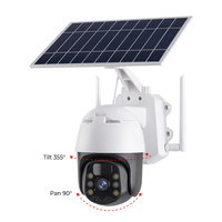 360 telecamere PTZ wireless a pannello solare a bassa potenza con telecomando panoramica pan-tilt telecamera solare ptz wifi esterna impermeabile