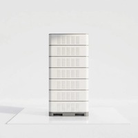 Sistema de Almacenamiento de Energía de Litio-Ferrofosfato (LiFePO4) de Alto Voltaje para Interiores, 112KWH, 358.4V, 314Ah, en Gabinete con 7 Módulos de 16KWH, para Energía Solar Industrial y Comercial Fuera de la Red