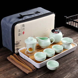 ชุดน้ำชาจีน ชุดกงฟู ชุดกาน้ำชาพกพา พร้อมที่กรองชา บรรจุในถุงของขวัญ - Product Image 4