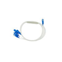 Répartiteur optique miniature PLC 1*2/4/8/16 SC/UPC, mini-répartiteur en tube d'acier 1m, répartiteur de fibre optique FTTH PLC, tube PVC blanc