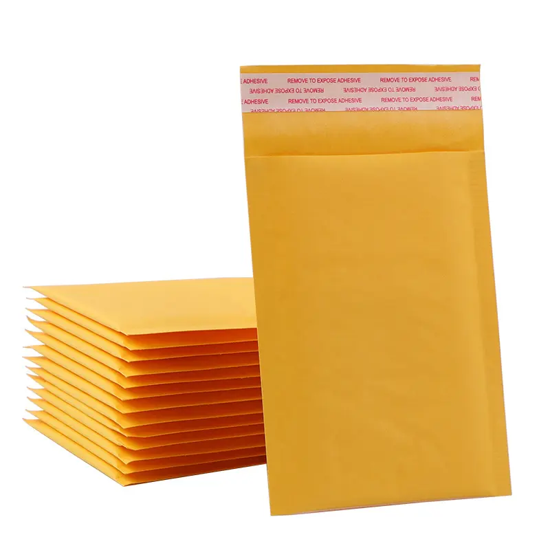 Custom logo 6*8 Kraft Bubble Mailers Shockproof Thick Bubble Envelopes Safer Shipping Padded Paper Bags with Cushioning