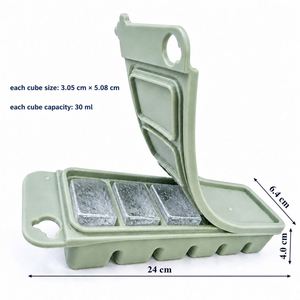 Bac à glaçons en silicone sans BPA, 6 compartiments, 30 ml, moule à bandes longues avec couvercle, récipient de stockage alimentaire portable pour la cuisine - Product Image 2