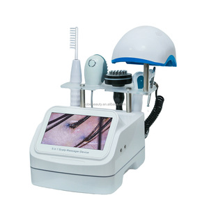 5in1 Hair Analyzer Scalp Testing Hair Analysis Machine Oxygen Spray Hair Growth High Frequency <b>Wand</b> Bio Brush Scalp Massage - Product Image 6