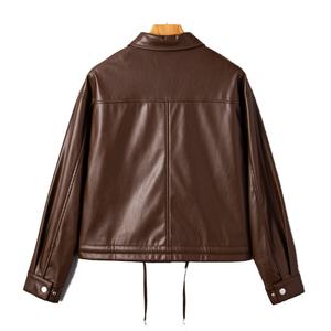 Chaqueta Casual de Mujer de Cuero Suave para Verano o Primavera, Venta al por Mayor Personalizada de Chaquetas para Mujer - Product Image 2