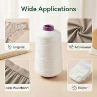Hilo Elástico Cubierto de Spandex OEKO-TEX de 0.3mm, Hilo de Alta Elasticidad, Hilo Elástico para Bordado, Hilo Elástico para Tejer