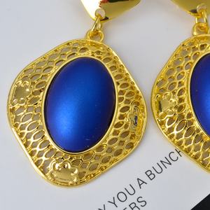 Brazilian Dubai Copper 14K <b>Gold</b> Plated Zircon Bridal Party Wedding <b>Earring</b> and Pendant Necklace Jewelry <b>Set</b> for Women - Product Image 4