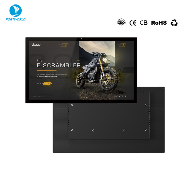 Meeting Room Booking System Narrow Bezel 15.6" Touch Full HD Display Android AIO Digital Signage Wall Mount with Built in WiFi