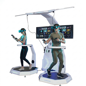 <span class=keywords><strong>เครื่องเล่น</strong></span>เกม <span class=keywords><strong>VR</strong></span> 9D ในร่ม แบบแพลตฟอร์มต่อสู้ 2 ผู้เล่น เดินได้ พร้อมโครงสร้างโลหะ - Product Image 1