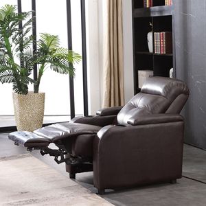 Sillón Reclinable de Cuero Minimalista Italiano, Silla de Masaje Eléctrica de un Solo Asiento para Sala de Estar, Uso para Adultos Mayores - Product Image 2