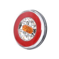 Feu arrière LED rond pour camion 12-24V, lampe de signalisation latérale à défilement pour remorque (remplacement)