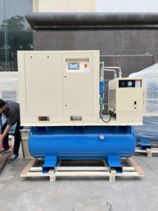 Equipos Industriales, Compresor de <span class=keywords><strong>Aire</strong></span> de Tornillo Todo en Uno de 15KW/20HP de Velocidad Fija con Tanque Secador para Máquina de Empaquetado de Papel - Product Image 4