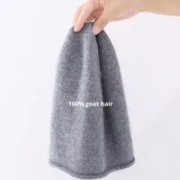 Gorro de Lana de Cabra 100% Pura de Alta Calidad, Diseño Jacquard, Cálido, Tejido, con Borde Enrollado, Estilo Casual para Adultos
