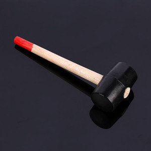 ค้อนยางเทียนหยู เจิ้งคุน หัวกลมสีดำ ด้ามไม้ เครื่องมือติดตั้งกระเบื้องปูพื้น ค้อนยางกันกระแทก - Product Image 3
