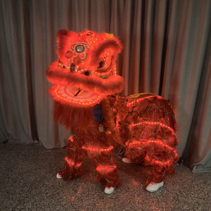 Accesorios de Danza del León Doble con Luz LED, Dragón, Danza del León del Sur Tradicional China, Barra para la Apertura de Nuevas Tiendas, Eventos Importantes - Product Image 3