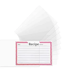 3x5 inch rõ ràng PVC công thức Thẻ bảo vệ bao gồm thẻ chỉ số tay áo cho nhà bếp