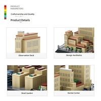 Ensemble de blocs de construction d'architecture urbaine, projet de construction MOC complexe, briques à emboîtement précis pour adultes, cadeau