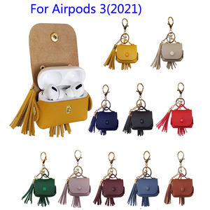 Funda de cuero con borlas a la moda para Apple <span class=keywords><strong>Air</strong></span> pods <span class=keywords><strong>3</strong></span>, funda de PU para auriculares - Product Image 3