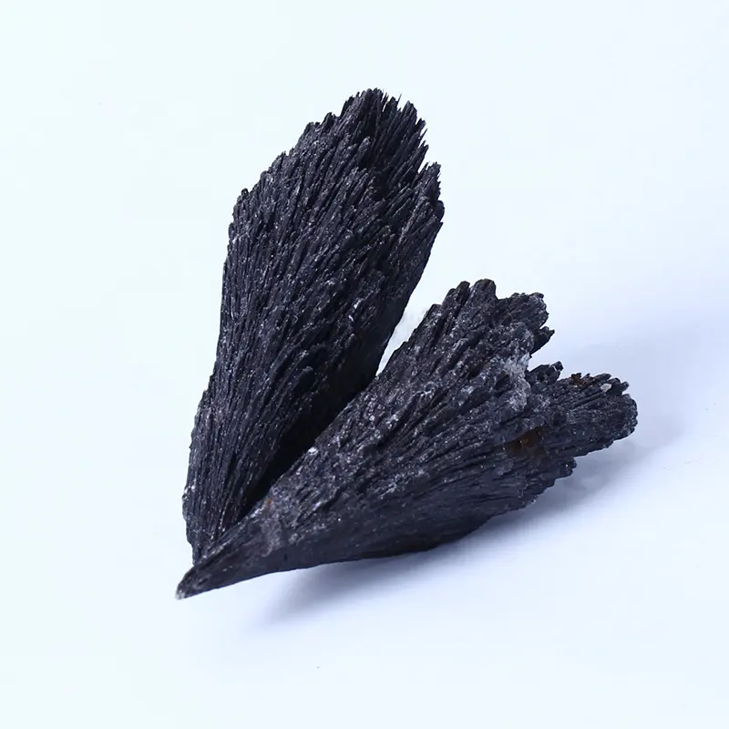 Heilung natürlicher hochwertiger Kristall Rough Stone Mineral Probe Rough Black Flame Turmaline für die Inneneinrichtung