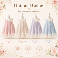 Robe d'été décontractée à fleurs superposées pour filles, en polyester/coton, style princesse, ODM