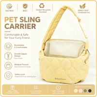 Sac de transport matelassé pour animaux de compagnie avec poches latérales sécurisées à double fermeture éclair, coussin inférieur amovible pour petits chiens, voyages en extérieur, OEM