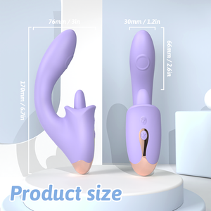 Vibratore 3 in 1 Regolabile per Clitoride e Punto G con 9 Modalità di Stimolazione, in Silicone Medicale, Giocattolo Sessuale per Donne - Product Image 4