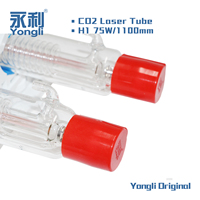 Yongli tabung Laser CO2 75W-90W 1100mm 60mm H1 baru untuk ukiran dan memotong