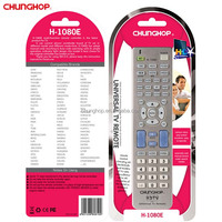 Control Remoto Universal Chunghop H-1080E Personalizable, Compatible con Televisores de Varias Marcas