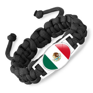Pulsera de bandera de Marruecos para hombres y mujeres de la misma bandera de nicho, pulsera de paracaídas ajustable tejida, joyería - Product Image 2