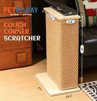 202609 En gros Griffoir pour chat en bois à placer près du canapé avec une grande surface de griffonnage verticale en sisal et un tapis de griffonnage remplaçable