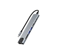 Hub USB 8 en 1 Type C 3.0, 8 ports, RJ45, HDTV, charge rapide PD, transfert de données pour iPad, MacBook, ordinateurs portables, hub USB