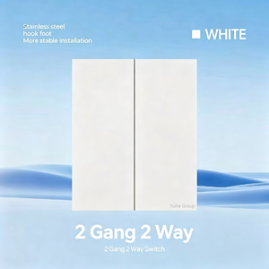 YuHe Group 2-Gang <b>Touch</b> Control Wall <b>Switch</b> Plastic Minimalist IP20 10A 230V - Product Image 5