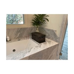 Prix de gros d'usine Newstar, style moderne, taille personnalisée, marbre blanc gris naturel pour les murs de salle de bain, carrelage de contour de la <span class=keywords><strong>baignoire</strong></span> - Product Image 2
