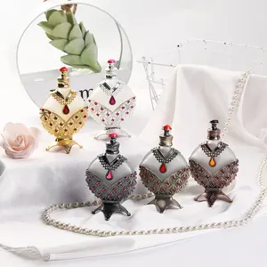 30ミリリットルMiddle East Brand Full Dress Metal Perfume Bottle Stones Essential Oil Refillable Attar Bottles Factory Outlet #890