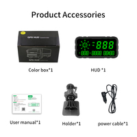 C3012 Universal 5.5 inci GPS Digital Display HUD Speedometer Odometer Kompas kaca depan tampilan besar tulisan untuk semua mobil