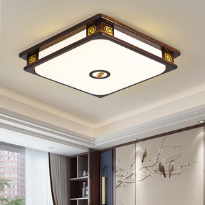 Chinese Style <b>Ceiling</b> <b>Light</b> Led Rectangular Solid Wood Living Room Bedroom <b>Light</b> - Product Image 2
