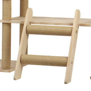 Moderne Houten Kattenboom Toren Krabpaal Kitten Klimframe En Speelgoed Duurzaam Kattenmeubilair Met Kartonnen Verpakking - Product Image 2