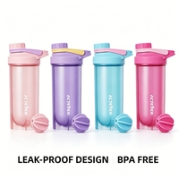 Bouteilles de mélange de protéines Shaker, sans fuite, biodégradables, sans BPA, en plastique, bouteille de sport pour protéines, bouteille de shaker personnalisée