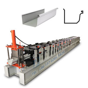 Jalur produksi untuk rumah kaca terhubung hujan selokan atap air hujan Roll membentuk mesin pipa galvanis mesin pembuat tabung - Product Image 1