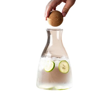 Ensemble <span class=keywords><strong>de</strong></span> verres à <span class=keywords><strong>eau</strong></span> <span class=keywords><strong>de</strong></span> luxe léger en verre, grande capacité, avec bouilloire et couvercle à bouchon en liège, design moderne et simple, pour l'été et l'<span class=keywords><strong>eau</strong></span> fraîche, motif <span class=keywords><strong>Pomme</strong></span> Verte Super. - Product Image 5