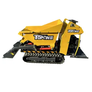 Topone t05a tự động theo dõi Dumper Mini Dumper thủy lực DIESEL Mini Dump Xe tải vận chuyển