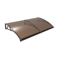 2024 Nouveau Style Pluie et Ensoleillé Polycarbonate Porte Auvent Garages Auvents avec Gouttière
