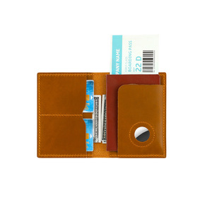 Porta Pasaportes Personalizado Vintage, Organizador <span class=keywords><strong>de</strong></span> Tarjetas y Boletos <span class=keywords><strong>de</strong></span> Avión, Funda <span class=keywords><strong>de</strong></span> Corcho con Espacio para AirTag, Sin Cierre - Product Image 3