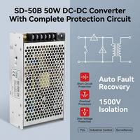 Convertidor CC-CC SD-50 de 50W, de 12V 24V 48V a 5V 12V 24V, de amplio rango, entrada 2 a 1, fuente de alimentación conmutada aislada, industrial