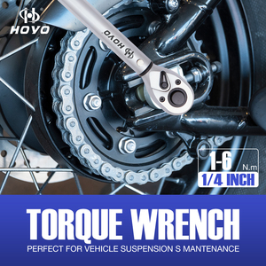 <span class=keywords><strong>HOYO</strong></span> Llave Dinamométrica de Trinquete de 1/4'' con Engranaje de 72 Dientes, 1-6 Nm, de Acero Aleado Cromado, Métrica, Grado Industrial OEM, con Mecanismo de Clic y Acabado Moleteado - Product Image 4