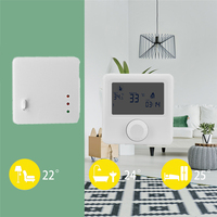 Thermostat sans fil à commande par bouton rotatif HY06RF, contrôleur de température intelligent Wifi, thermostat d'ambiance pour chaudière à gaz