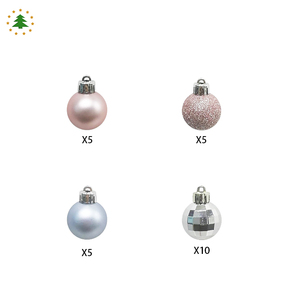 Miniadornos irrompibles para decoración del hogar, bolas de Navidad personalizadas, color azul, rosa, espejo plateado, 3 cm, nueva colección especial - Product Image 3