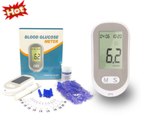 Glucómetro Digital con Batería AAA, Monitor de Glucosa en Sangre para Diabéticos, Máquina de Prueba de Glucosa en Sangre, Glucómetro para Uso Veterinario